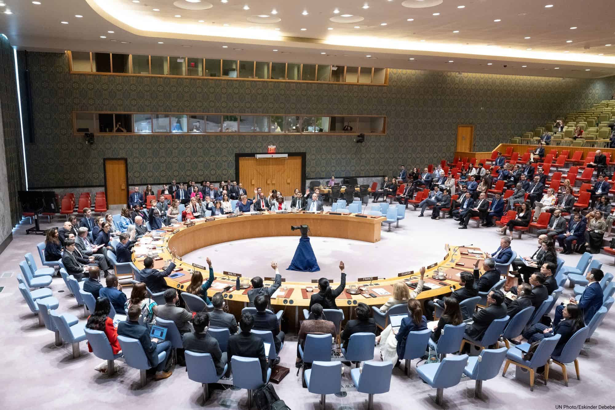 UNSC adopts US-drafted resolution for Gaza ceasefire as Russia abstains ...