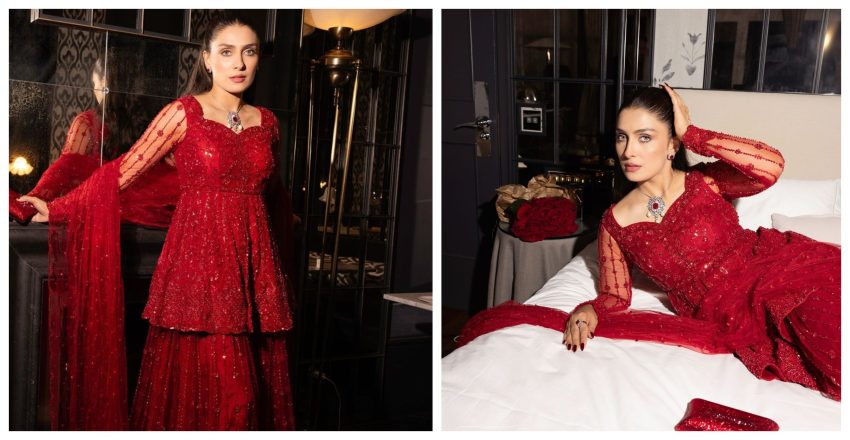 Ayeza Khan Slays In Red Hot Dress