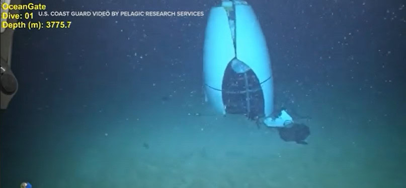 Video First Video Of Titan Sub Wreckage From Titanic Voyage Surfaces Online