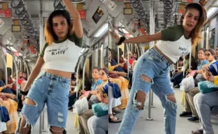 Womans Bold Dance In Metro Train Goes Viral See Video