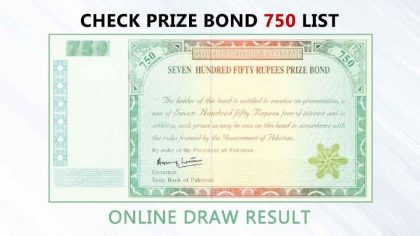 750 Prize Bond List October 15 2024 Check The Complete List Of Winners