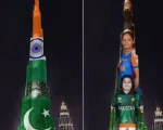 Burj Khalifa Glows In Pak India Team Colors As Arch Rivals Lock Horns In T20 World Cup Today