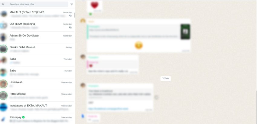 How To Blur Whatsapp Messages While Using It On Computer