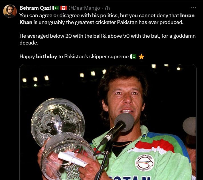 Imran Khan Turns 72 Pti Members Fans Celebrate Day With Heartfelt Wishes 