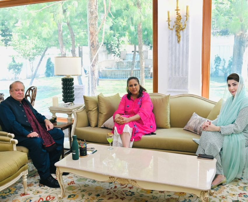 Indian Journalist Barkha Dutt Meets Nawaz Sharif And Maryam Nawaz In Lahore