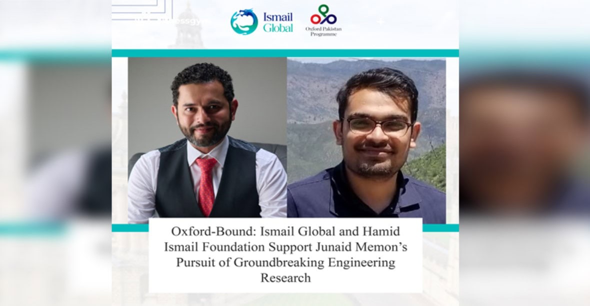 Pakistan Ismail R Ismail Global and Hamid Ismail Foundation supports Junaid Memon’s ...