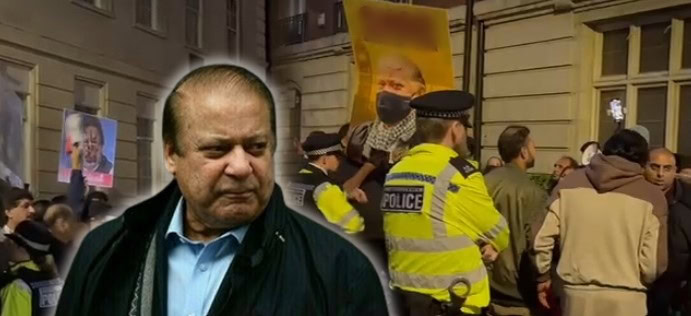 Nawaz Sharif Touches Down In London To Rousing Welcome