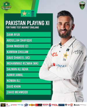 Pakistan Make No Change In Playing Xi For Third Test Against England 