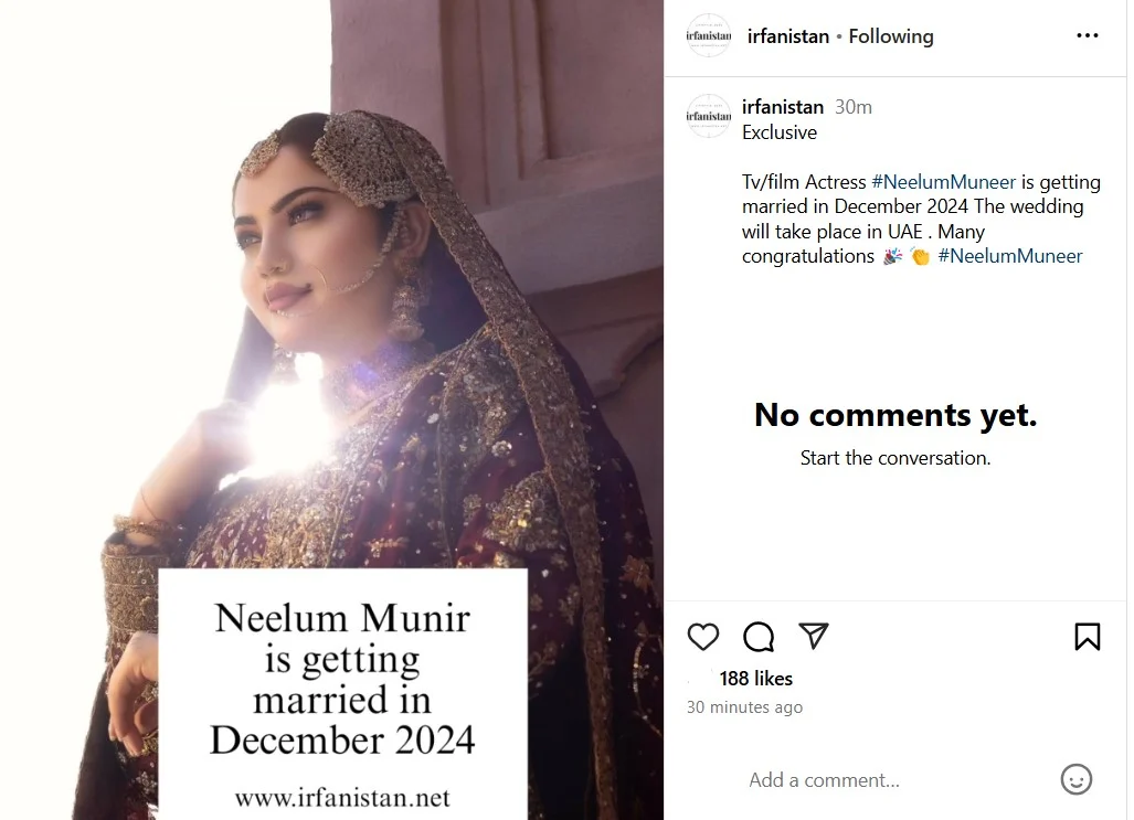 Neelam Muneer Set To Tie The Knot Social Media Buzzes With Speculation 