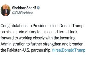 Pm Shehbaz Congratulates Trump On Electing Us President 