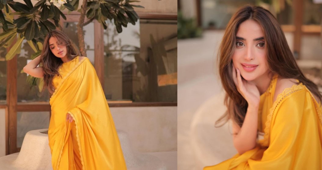 Saboor Aly raises temperature in backless saree; fans react to pictures