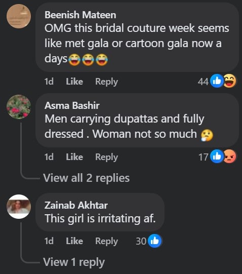 Anmol Baloch Usama Khans Couture Week Ramp Walk Sparks Online Trolling 