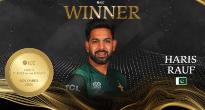 Haris Rauf Wins Icc Player Of The Month Award