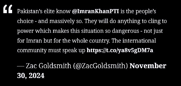 Imran Khans Life In Danger Jemima Brother Zac Goldsmith Calls For Action For Release Of Pti Chief 