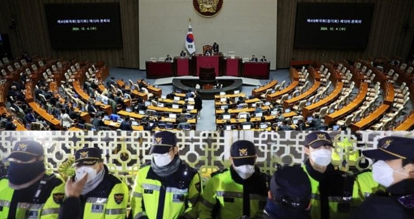 South Korean Parliament Overturns Martial Law Amid Mid Night Protests