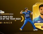 Afghanistans Azmatullah Omarzai Named Icc Odi Cricketer Of The Year