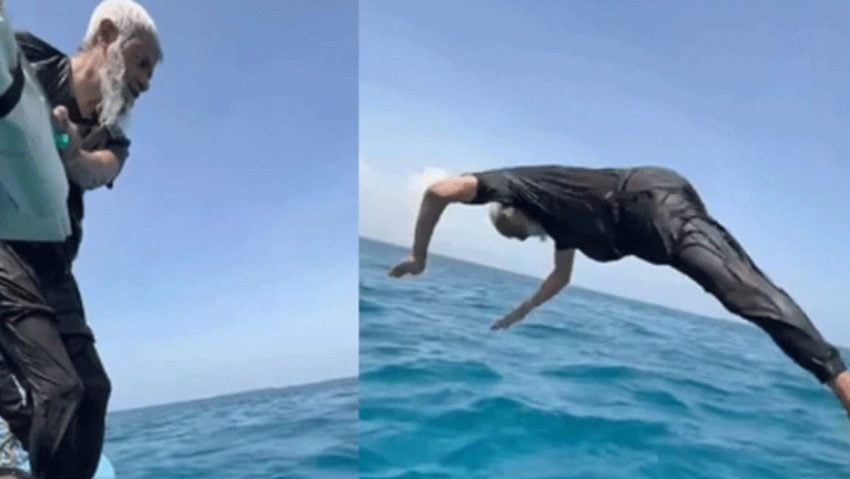 Dr Zakir Naiks Diving Adventure In Indian Ocean Goes Viral See Video