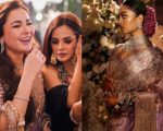 Hania Aamir Slays In Rs1 3 Million Indian Designers Saree At Yashma Gills Sister Wedding