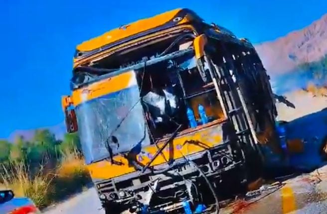 Ied Attack On Passenger Bus Near Balochistan Khuzdar Leaves One Dead Several Injured