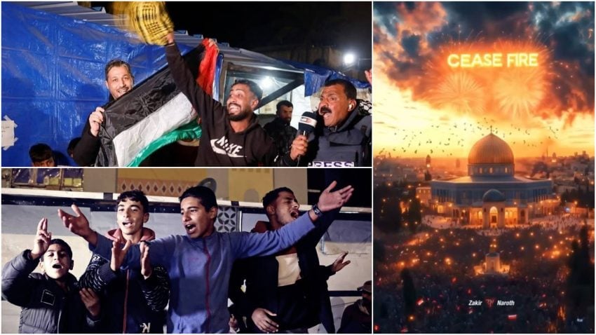 Palestinians Celebrate Gaza Ceasefire But Blood Still Stains The Ground