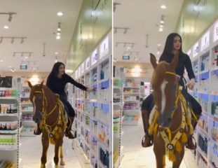 Saudi Woman Goes Viral For Shopping On Horseback