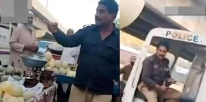 Karachi Cop Fired After Viral Video Shows Him Beating Fruit Seller In Front Of Daughter Video