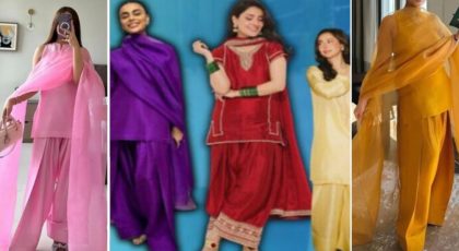 Latest Farshi Shalwar Trends In Pakistan For Eid 2025