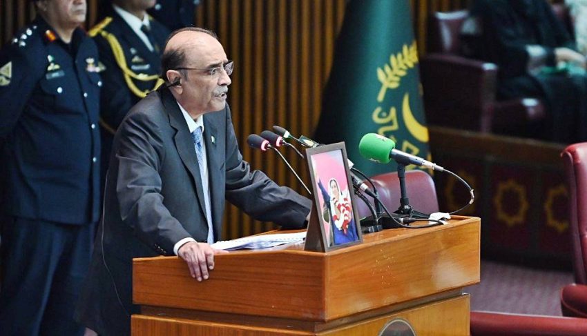 President Zardari To Address Joint Session Of Parliament Today