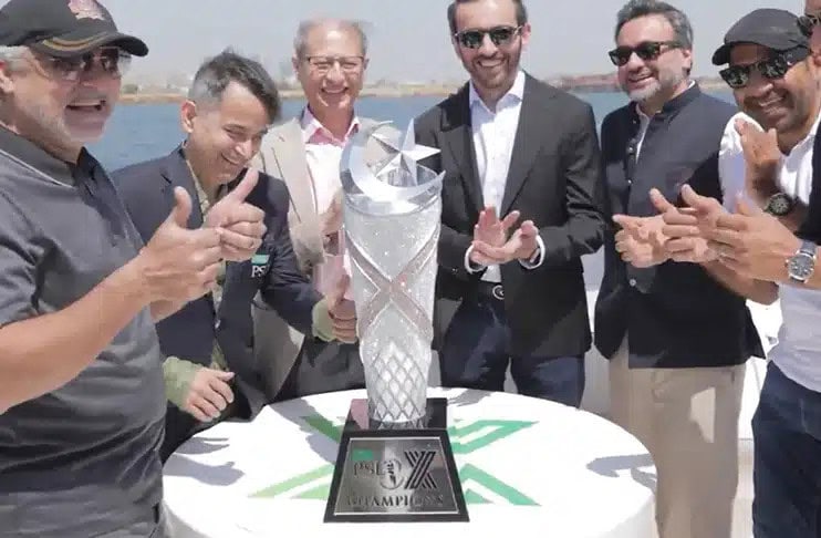 Psl 10 Trophy Unveiled In Unique Ceremony In Arabian Sea