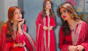 Sajal Aly Turns Heads With Red Hot Desi Attire See Pictures