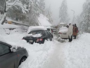 Tourists Barred From Entering Galiyat Due To Heavy Snowfall