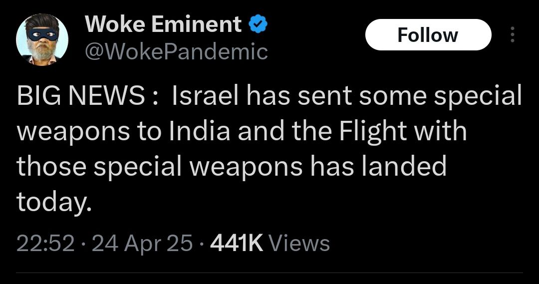 Israel Sends Precision Bombs To India As Conflict With Pakistan Intensifies 
