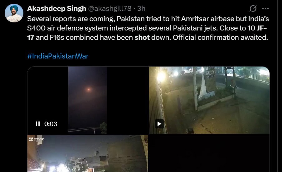Fake News Alert No Pakistani Jf 17s Or J 10c Downed By India Near Amritsar 