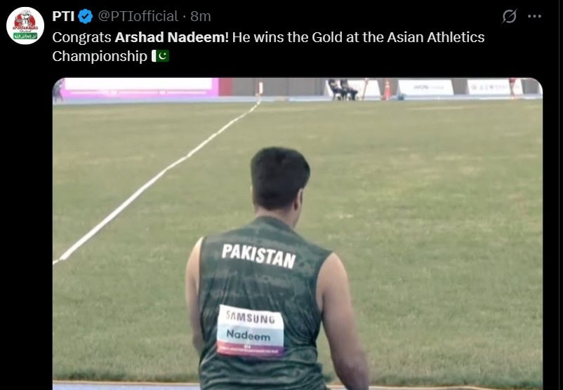 King Of Javelin Pakistanis Shower Praise On Arshad Nadeem For Winning Asian Athletics Gold 