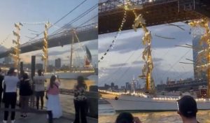 Over Two Dozen Injured As Mexican Navy Ship Crashes Into Brooklyn Bridge