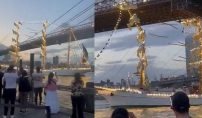 Over Two Dozen Injured As Mexican Navy Ship Crashes Into Brooklyn Bridge