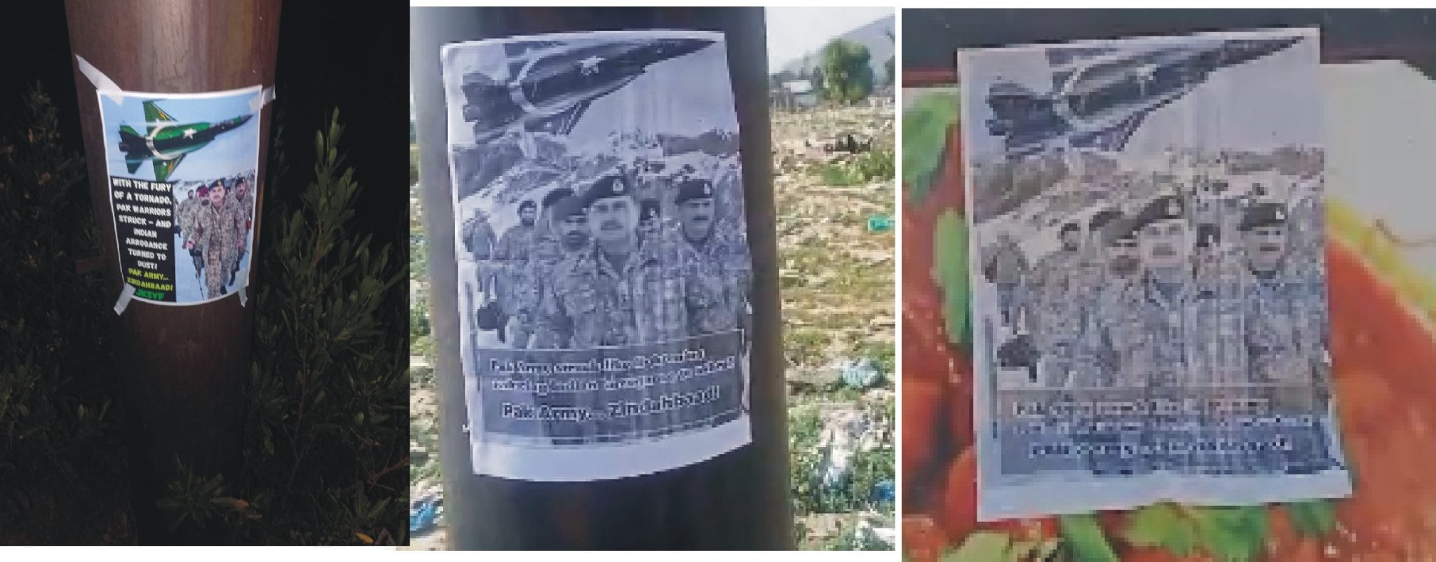 Pak Field Marshal Asim Munir Paf Jets Posters On Display In Indian Occupied Kashmir 