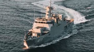 Pns Hunain Omani Ship Rnov Khassab Hold Joint Naval Exercise