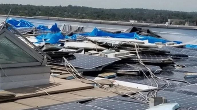 Solar Panels Blamed For 80 Damage In Recent Lahore Dust Storm