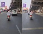 Woman Beats Husband With Slipper On Moving Bike Video Goes Viral
