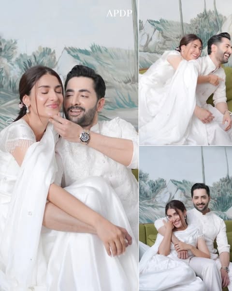 Danish Taimoor Ayeza Khans Eid Twinning Wins Internet See Pics 