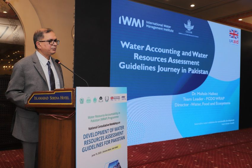 Iwmi Pakistan Govt Join Hands To Develop National Water Assessment Guidelines