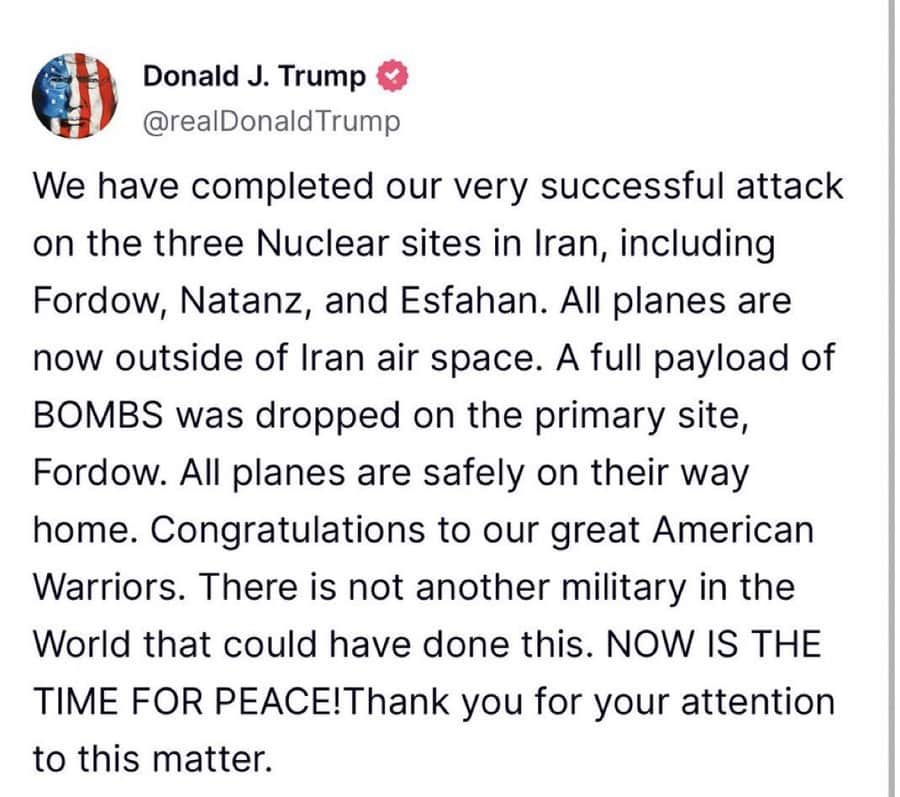 Middle East War Expands As Us Airstrikes Hit Iranian Nuclear Sites 