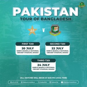 Pakistan Announces T20i Series Schedule Against Bangladesh 
