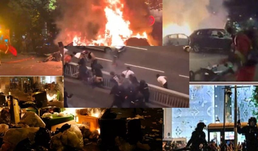 Paris Descends Into Chaos As Psg Fans Torch City After Champions League Win
