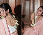 Sahar Hashmi Turns Heads With New Backless Saree Style See Pics Here