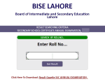 Bise Lahore Matric Result 2025 Check Class 10 Results Lahore Board