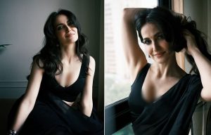 Elli Avrram Turns Up The Heat In Sizzling Black Saree Look See Viral Pics