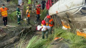 Lahore Bound Passenger Coach Plunges Into Ravine Near Chakwal 8 Dead