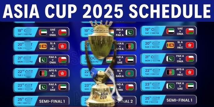 Asia Cup 2025 Match Timings Venues And Full Schedule Here